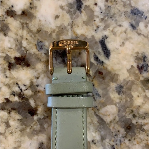 Fossil Rose Gold Watch Sage Green Strap - Picture 5 of 5